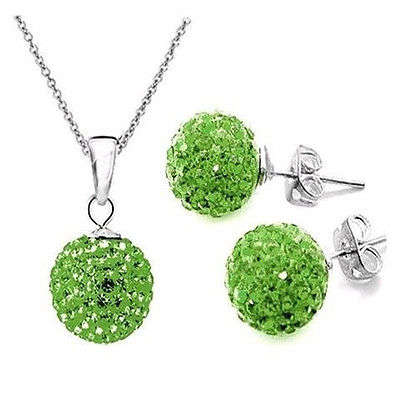 Silver 925 stamped Necklace / earring set Austrian Crystals